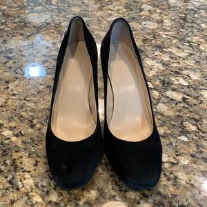 Calvin Klein black suede wedges